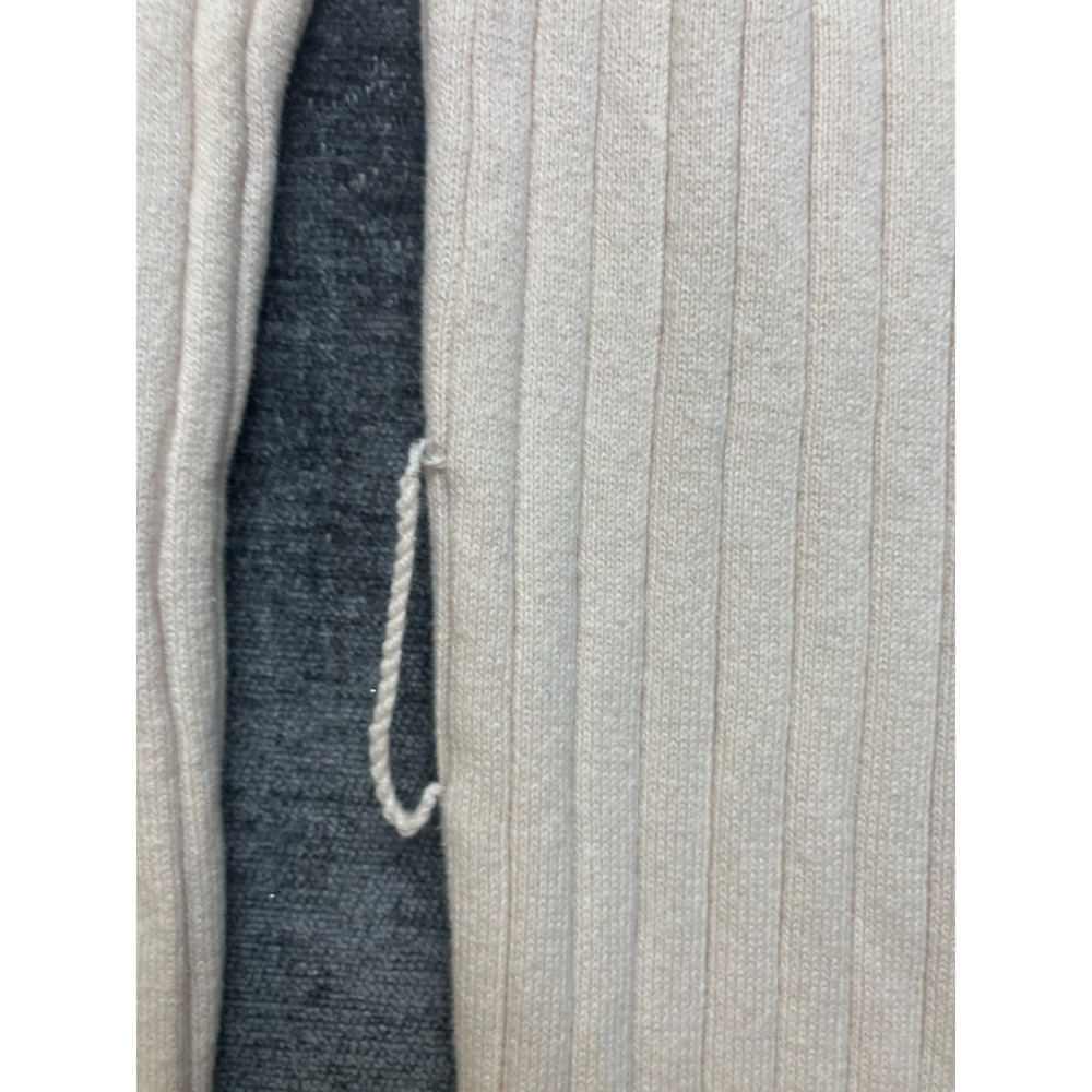 Forever 21‎ Sweater Dress Womens Medium Ivory Ribbed Knit V Neck Button Front - Picture 3 of 13